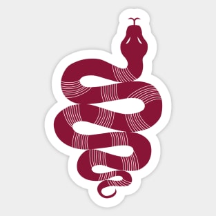 Large Snake burgundy Sticker